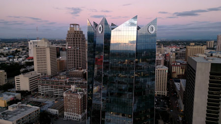 Frost Bank Tower in San Antonio Texas from above - SAN ANTONIO, UNITED STATES - NOVEMBER 03, 2022
