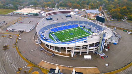 Simmons Bank Liberty Stadium of Memphis - home of the Tigers Football Team - MEMPHIS, UNITED STATES - NOVEMBER 07, 2022のeditorial素材