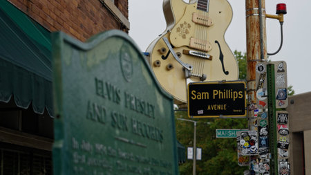 Elvis Presley and Sun Records Recording studio - MEMPHIS, UNITED STATES - NOVEMBER 07, 2022のeditorial素材