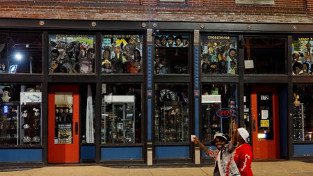 Beale Street in Memphis - the home of Blues and Rock Music and a legendary place - MEMPHIS, UNITED...