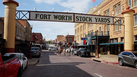 Fort Worth Stockyards in the historic district - FORT WORTH, UNITED STATES - NOVEMBER 09, 2022