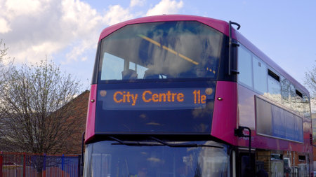 Public transport in the city of Belfast - BELFAST, UK - APRIL 25, 2022