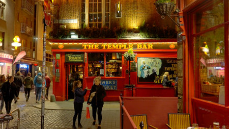 The Original Temple Bar Irish Pub in Dublin - DUBLIN, IRELAND - APRIL 20, 2022