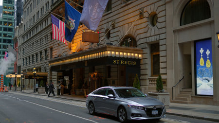 St Regis Hotel at 5th Avenue in New York - NEW YORK, USA - FEBRUARY 14, 2023のeditorial素材