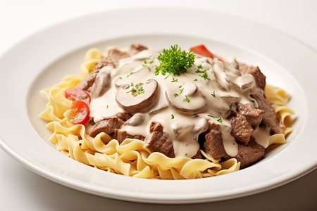 Beef Stroganoff illustration - made with Generative AI toolsの素材