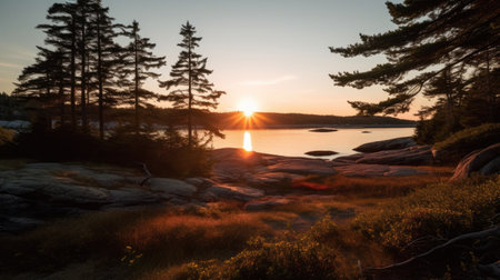 Mount Desert Island Maine - made with Generative AI toolsの素材