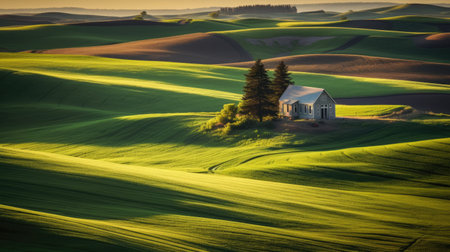 The Palouse Washington - made with Generative AI toolsの素材