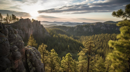 Black Hills National Forest South Dakota - made with Generative AI toolsの素材