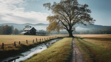 Cades Cove Tennessee - made with Generative AI toolsの素材