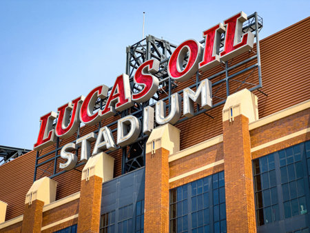 Lucas Oil Stadium in Indianapolis - INDIANAPOLIS, UNITED STATES - JUNE 05, 2023のeditorial素材