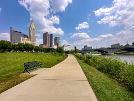 Battelle Riverfront Park - COLUMBUS, UNITED STATES - JUNE 05, 2023のeditorial素材