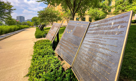 Memorial at the Battelle Riverfront Park in Columbus - COLUMBUS, UNITED STATES - JUNE 08, 2023のeditorial素材