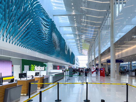 Rental Car Center at Chicago O Hare Airport - CHICAGO, UNITED STATES - JUNE 06, 2023のeditorial素材