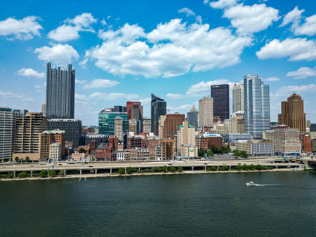 City of Pittsburgh - aerial view - PITTSBURGH, USA - JUNE 09, 2023のeditorial素材