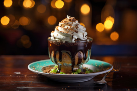 Chocolate Dessert close up food photographyの素材