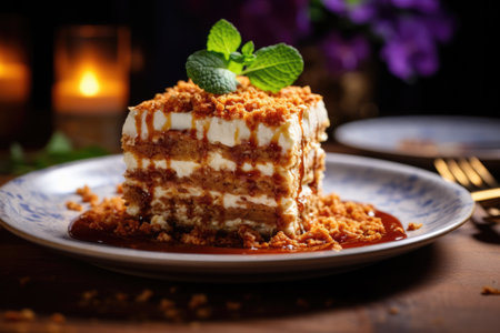 carrot cake close up food photographyの素材