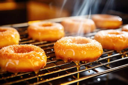 donuts close up food photographyの素材