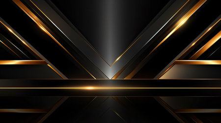 black and shiny golden noble abstract background- stylish background designの素材