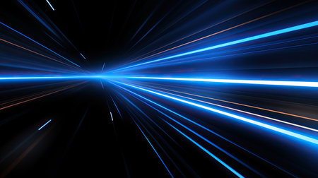 shiny black background with blue light streaks- stylish background designの素材