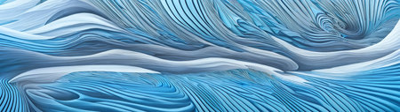 Abstract blue wavy background. 3d rendering, 3d illustration.の素材