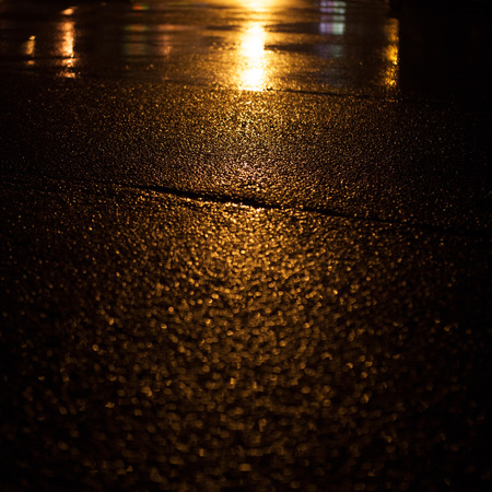 Rain on asphaltの写真素材