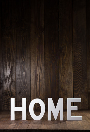 sign Home on rustic woodの写真素材