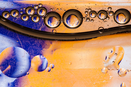 colorful water bubbles in a bottlesの写真素材
