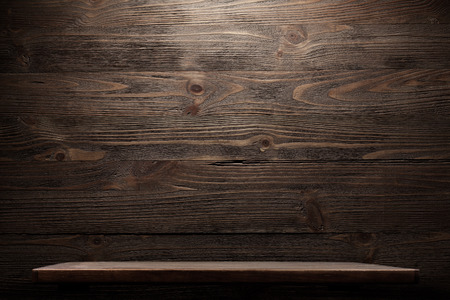 Wood shelf grunge industrial interiorの写真素材