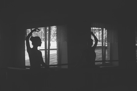 Ballerina silhouetteの写真素材