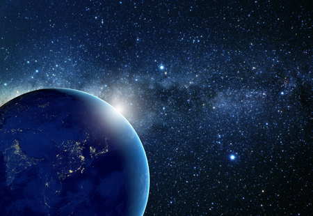 Planet earth from the space. Some elements of this image furnished by NASAの写真素材
