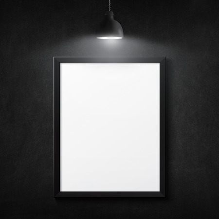 room with pendant lamp and business idea concept on wall blackboard blackgroundの写真素材