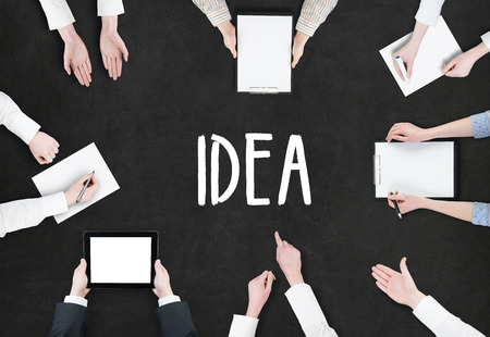 Idea Concept / Aerial View of Business People  Planningの写真素材