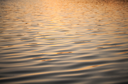 water surface lever at duskの写真素材