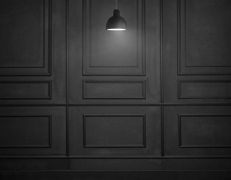 Black room interior designの写真素材