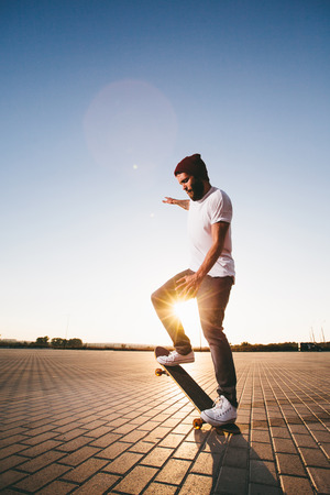 skateboarder on a skateの写真素材