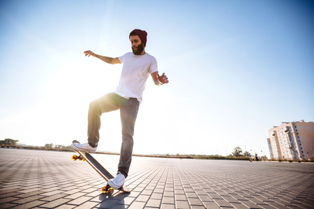 skateboarder on a skateの写真素材