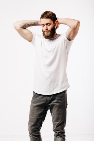 white blank t-shirt with spaceの写真素材