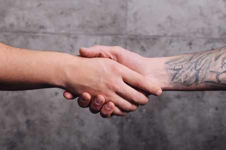 Business people shaking handsの写真素材