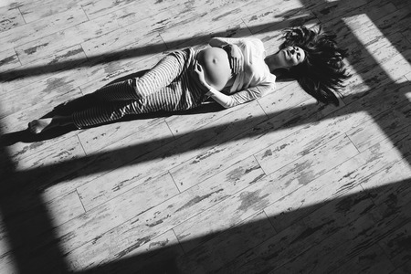 Pregnant woman relaxingの写真素材