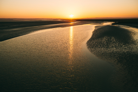 Tide in the coastline in France. Etretatの写真素材