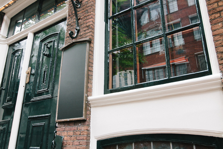 Empty poster on a city streetのeditorial素材