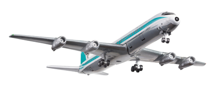 Model plastic aircraft plane isolated on whiteの写真素材
