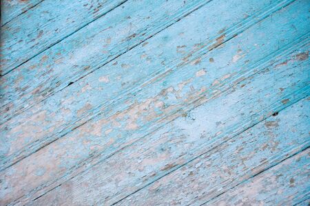 Old blue wood texture with planksの写真素材