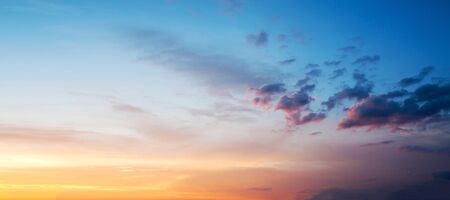Sunset or sunrise sky colorful backgroundの写真素材