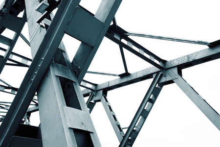 Abstract blue metal architecture background