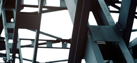Abstract blue metal architecture backgroundの写真素材