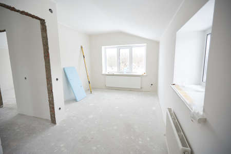 House interior renovation or construction unfinishedの写真素材