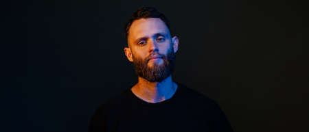 Portrait of a Hipster man with the Portrait of a Hipster man with the beard close upbeard close upの写真素材