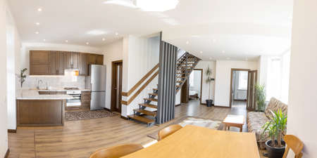 Modern living room in scandinavian styleの写真素材