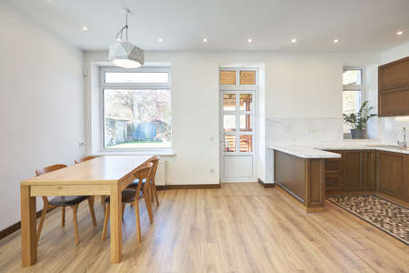 Modern living room in scandinavian styleの写真素材
